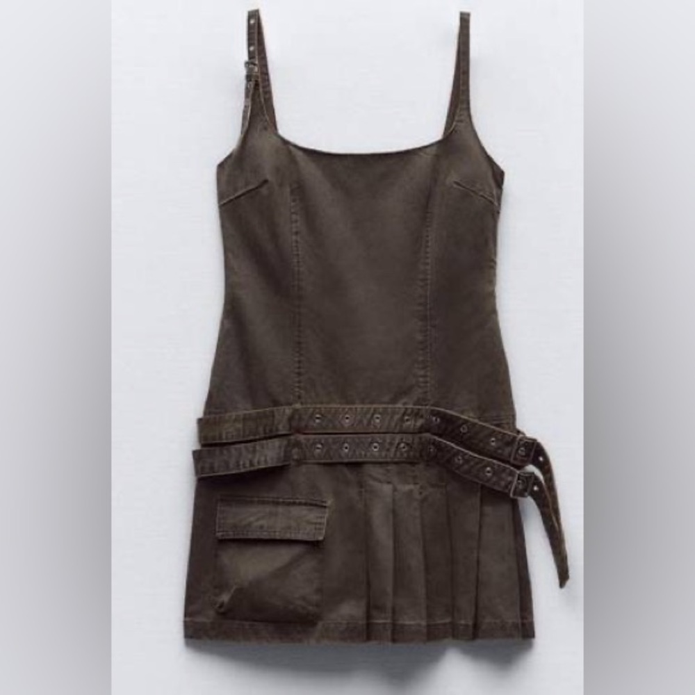 Zara waxed mini dress